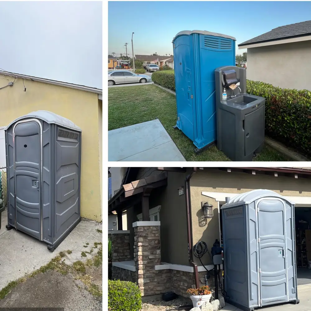 Porta potties placed at homes